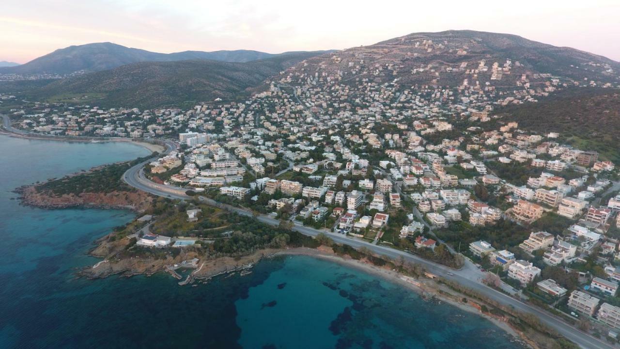 Saronida Summer Studio With Breathtaking View Lagonisi Exteriör bild